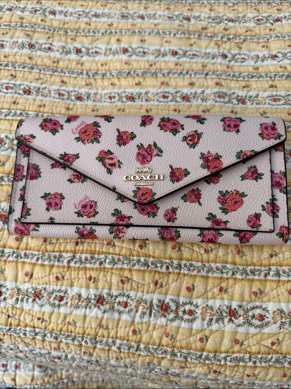 Coach floral wallet